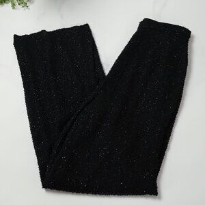 Basix II 100% Silk Beaded Black Dress Pants Size 6